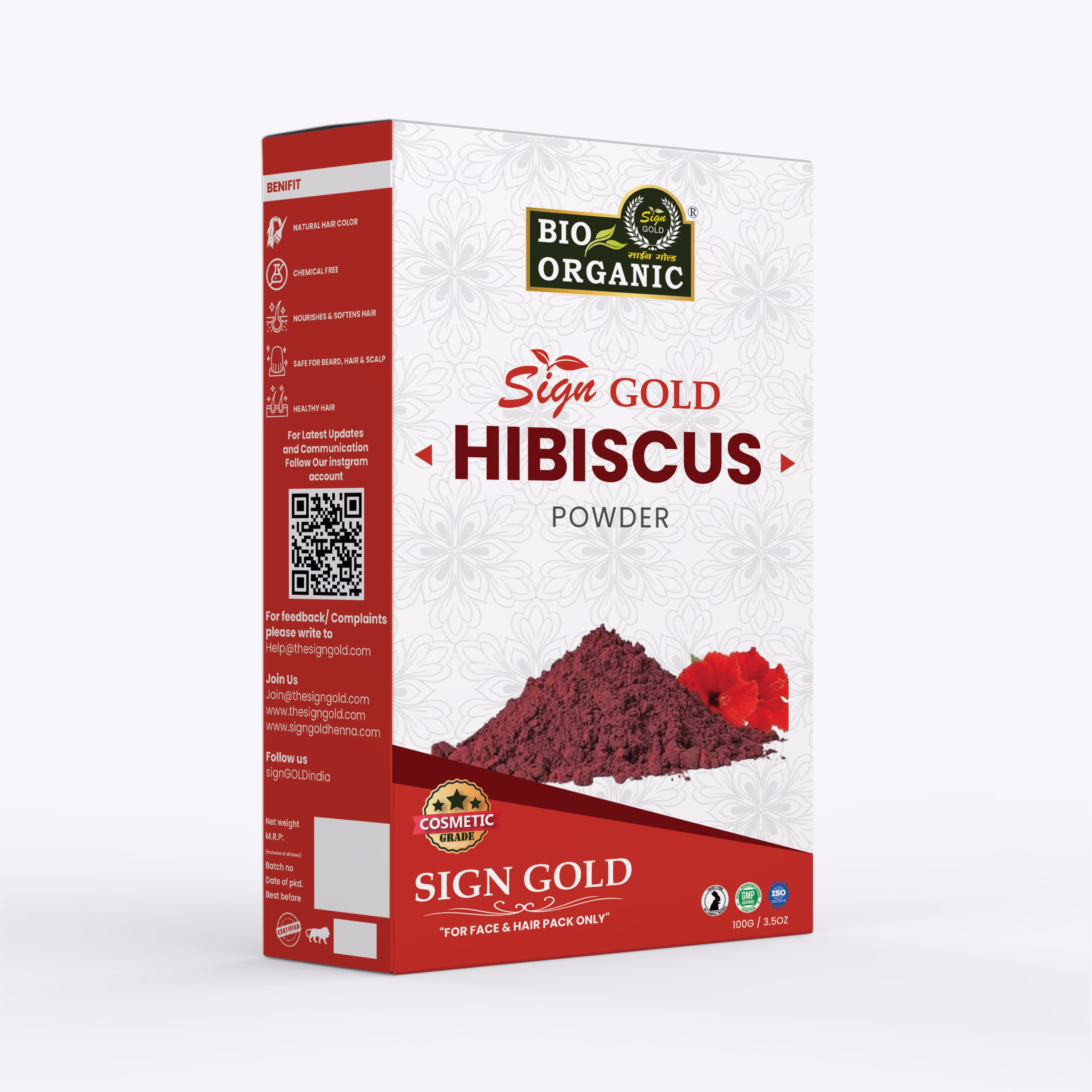 11 Organic Hibiscus Leaf Powder 100GM - Image 1