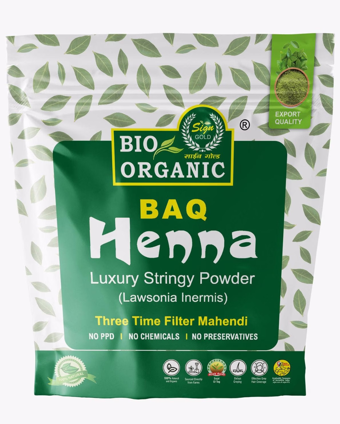 FFF copy India's Best Triple Filtered Henna Powder 1Kg - Image 1
