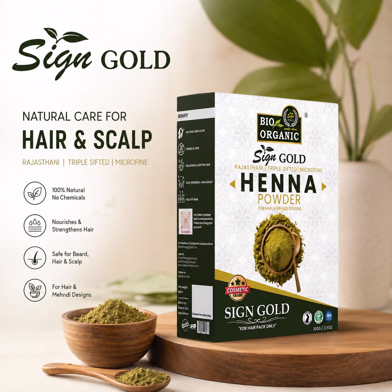 100% ATURAL HENNA POWDER 100% ATURAL HENNA POWDER