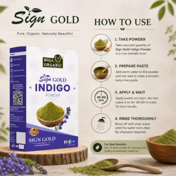 Indigo Powder Organic for Hair Black Colour