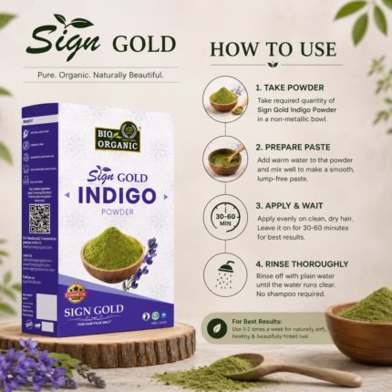 Indigo Powder Organic for Hair Black Colour