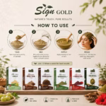 Sign Gold 6-in-1 Herbal Hair Powder Combo | Amla, Aritha, Shikakai, Bhringraj, Henna & Hibiscus Powder for Healthy Hair Growth Nature's Complete Hair Care Solution - Image 2