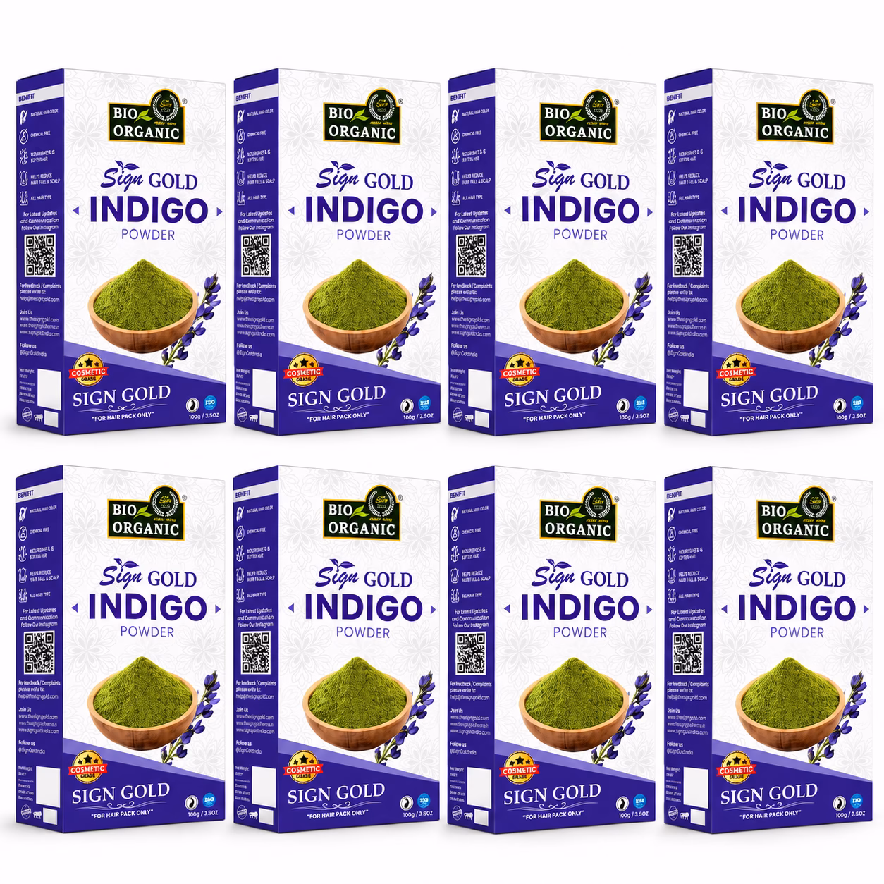 Sign GOLD Organic Indigo Powder for Hair Dye Sign GOLD Organic Indigo Powder for Hair Dye